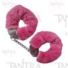 Esposas de metal con peluche fucsia